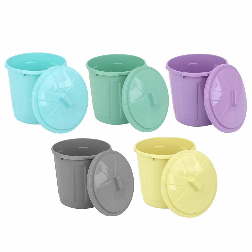 5L Plastic Small Jolly Waste Bin with Spin Twist Lock Lid