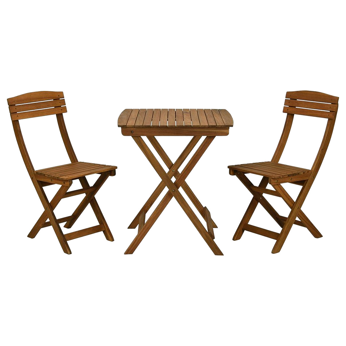 3 Piece Wooden Folding Garden Furniture Bistro Set