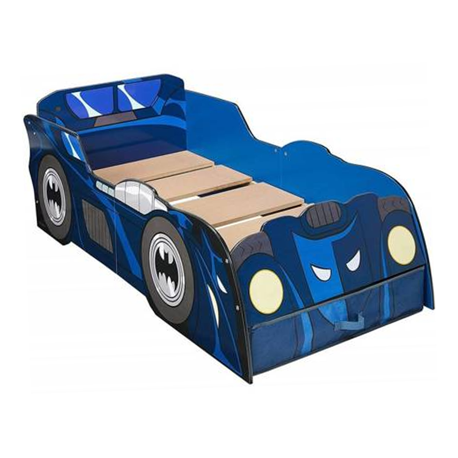 Batman Batmobile Toddler Bed Car with Storage Drawer & LED Light Strip