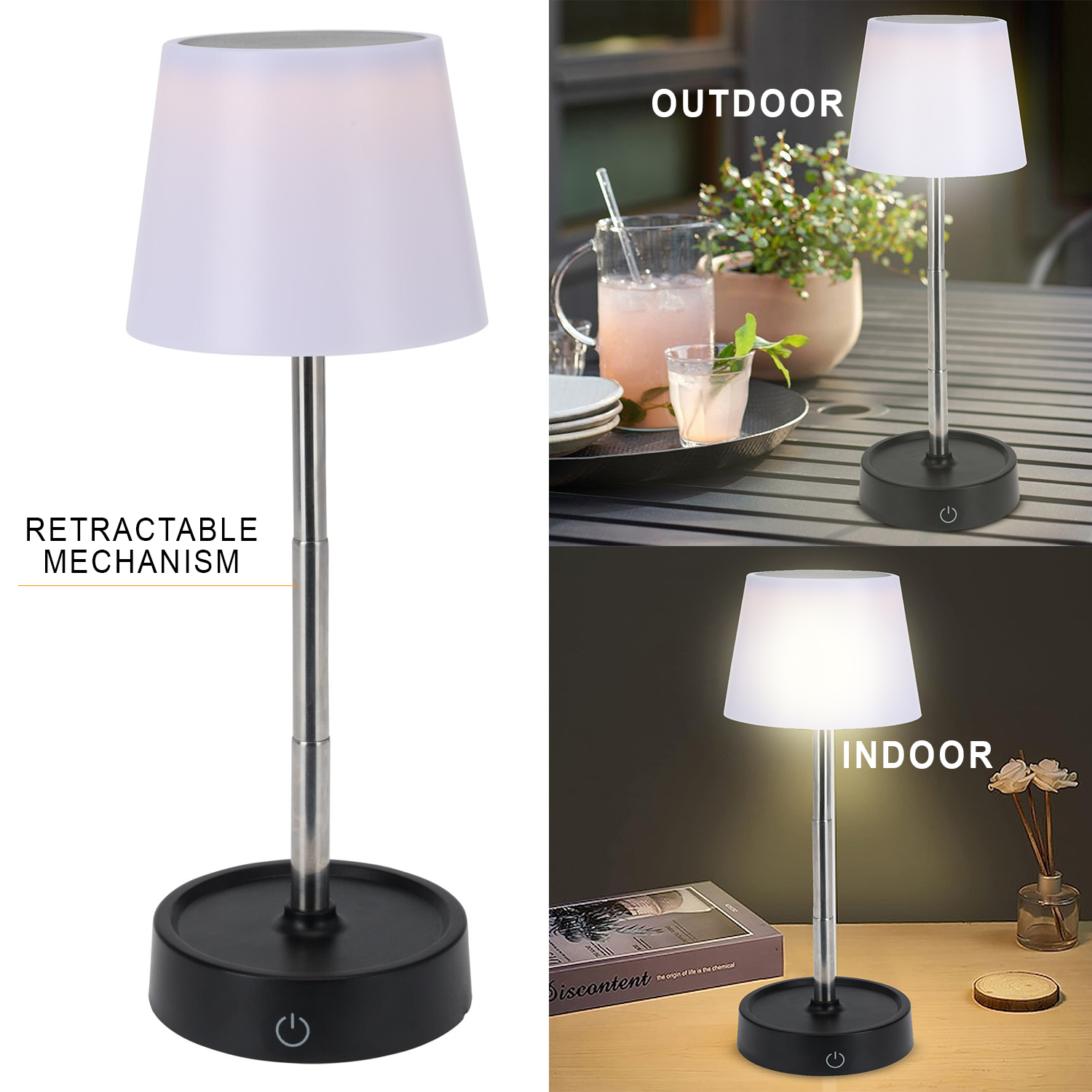 Indoor or Outdoor Retractable & Dimmable Lamp