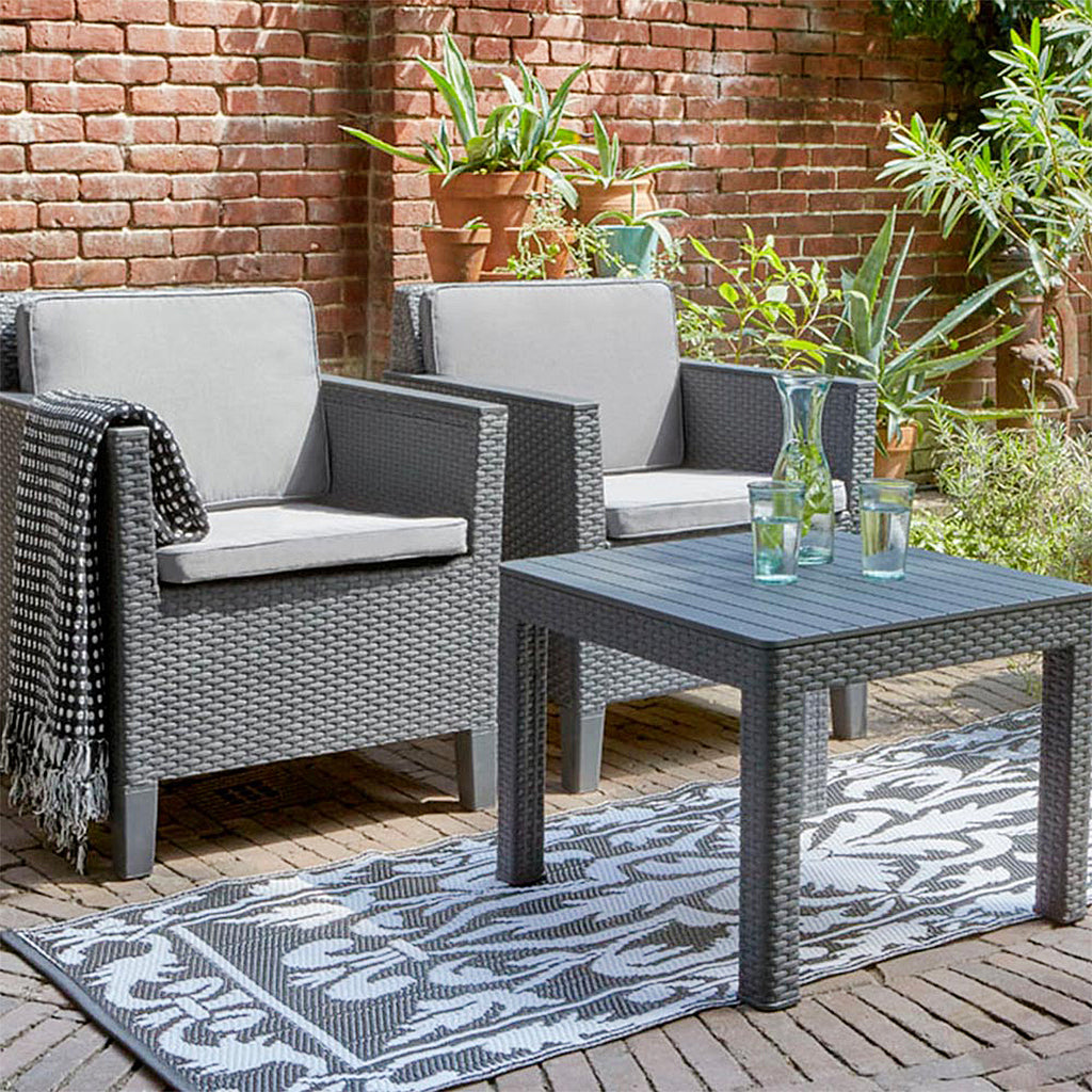 Keter Chicago 2 Seater Grey Balcony Set