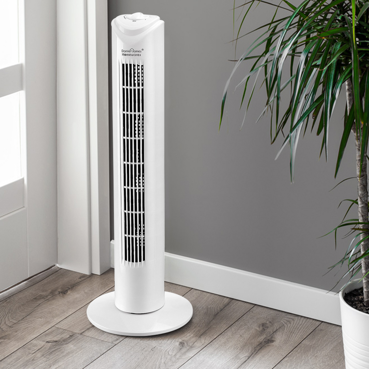 32'' White Oscillating Tower Fan