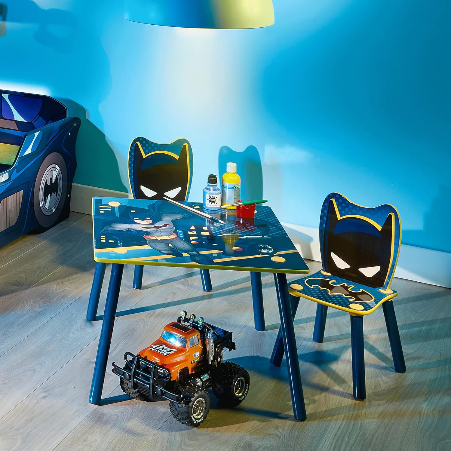 Batman Kids Wooden Table and 2 Chairs Set