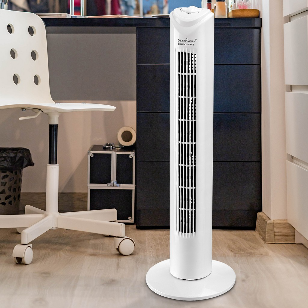 32'' White Oscillating Tower Fan