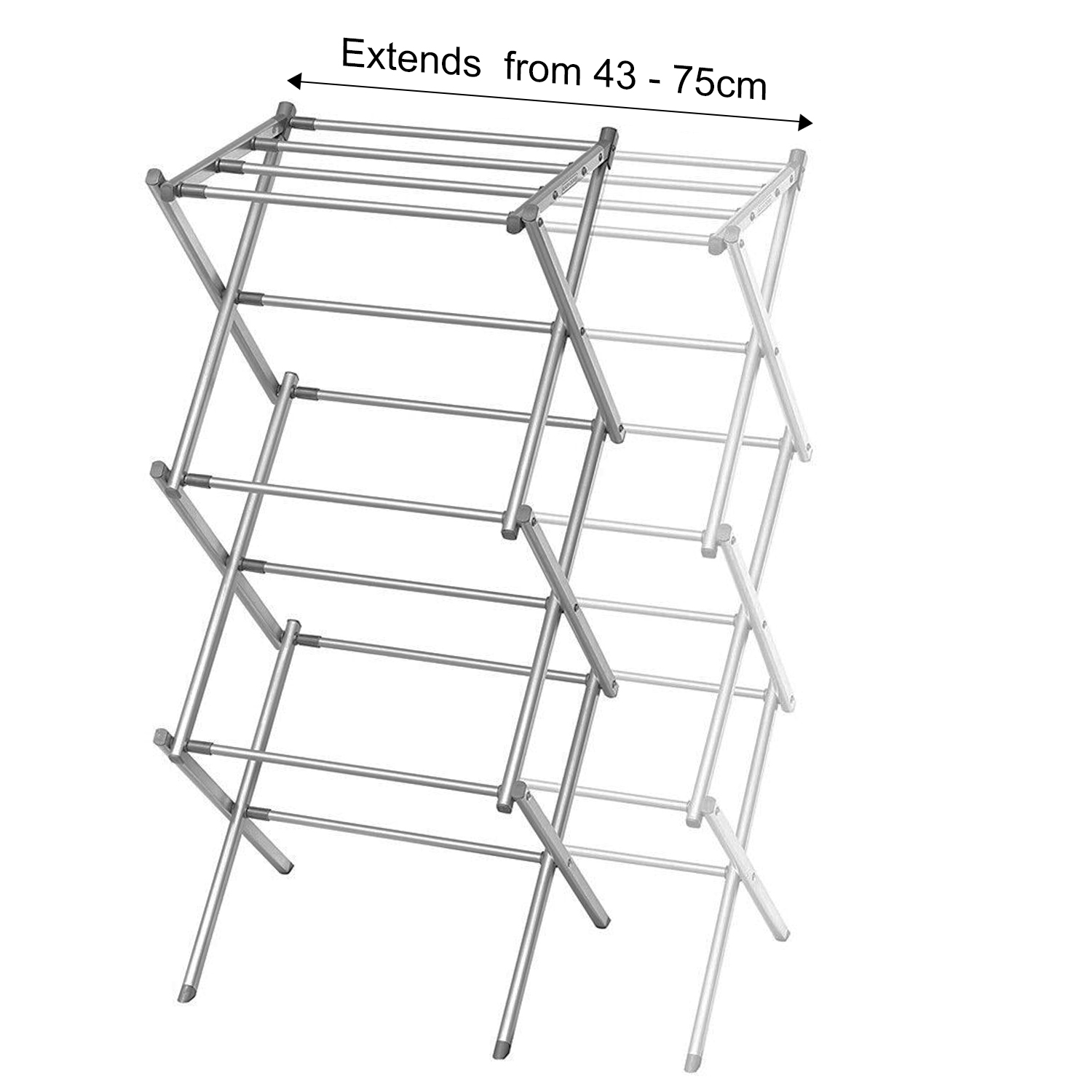 3 Tier Extendable Folding Clothes Airer