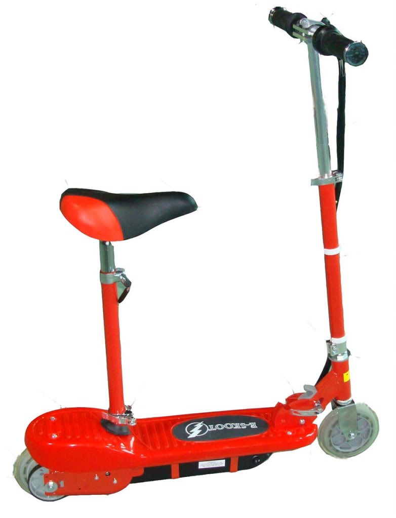 Kids Red Electric Scooter With Seat