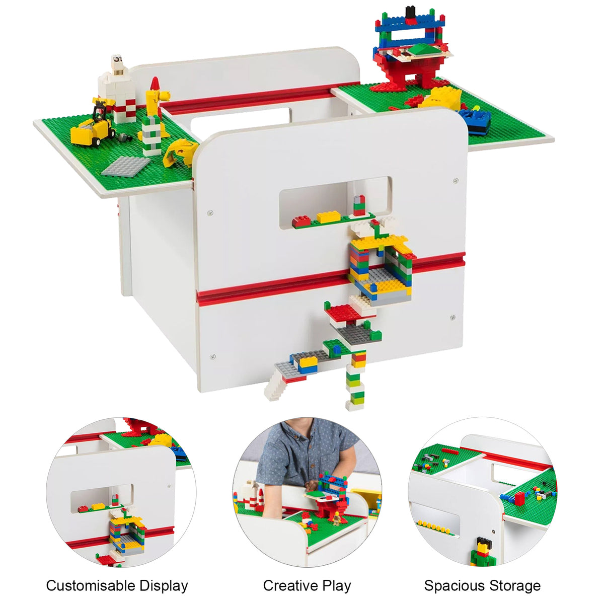 Room 2 Build Toy Box Storage with Building Brick Boards