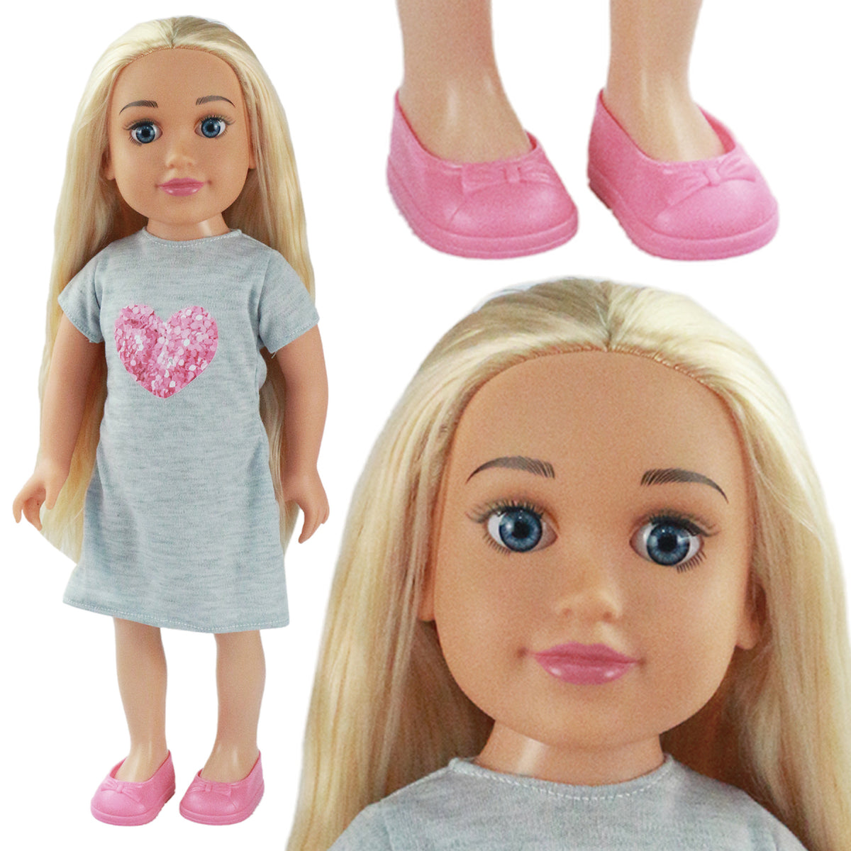 'My Sister Doll' Large 18-Inch Fashion Doll with Stylish Outfit - 2 Assorted Styles