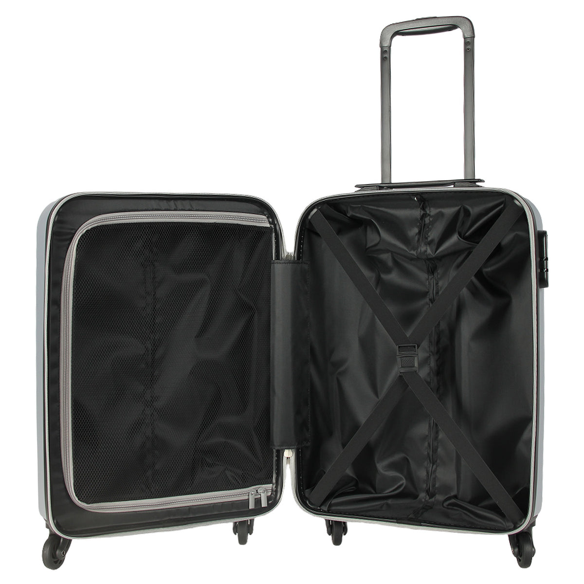 Set of 3 Hard Shell Luggage Suitcases - 20", 24", & 28" | Black or Silver