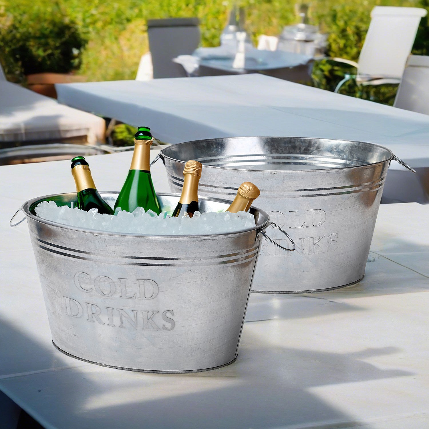 Oval Cooler Bucket With Carry Handles