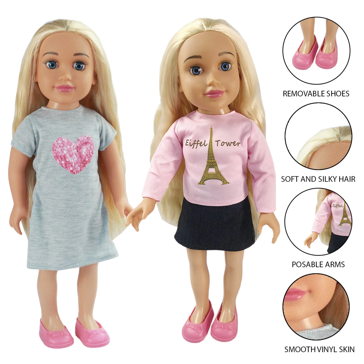 'My Sister Doll' Large 18-Inch Fashion Doll with Stylish Outfit - 2 Assorted Styles