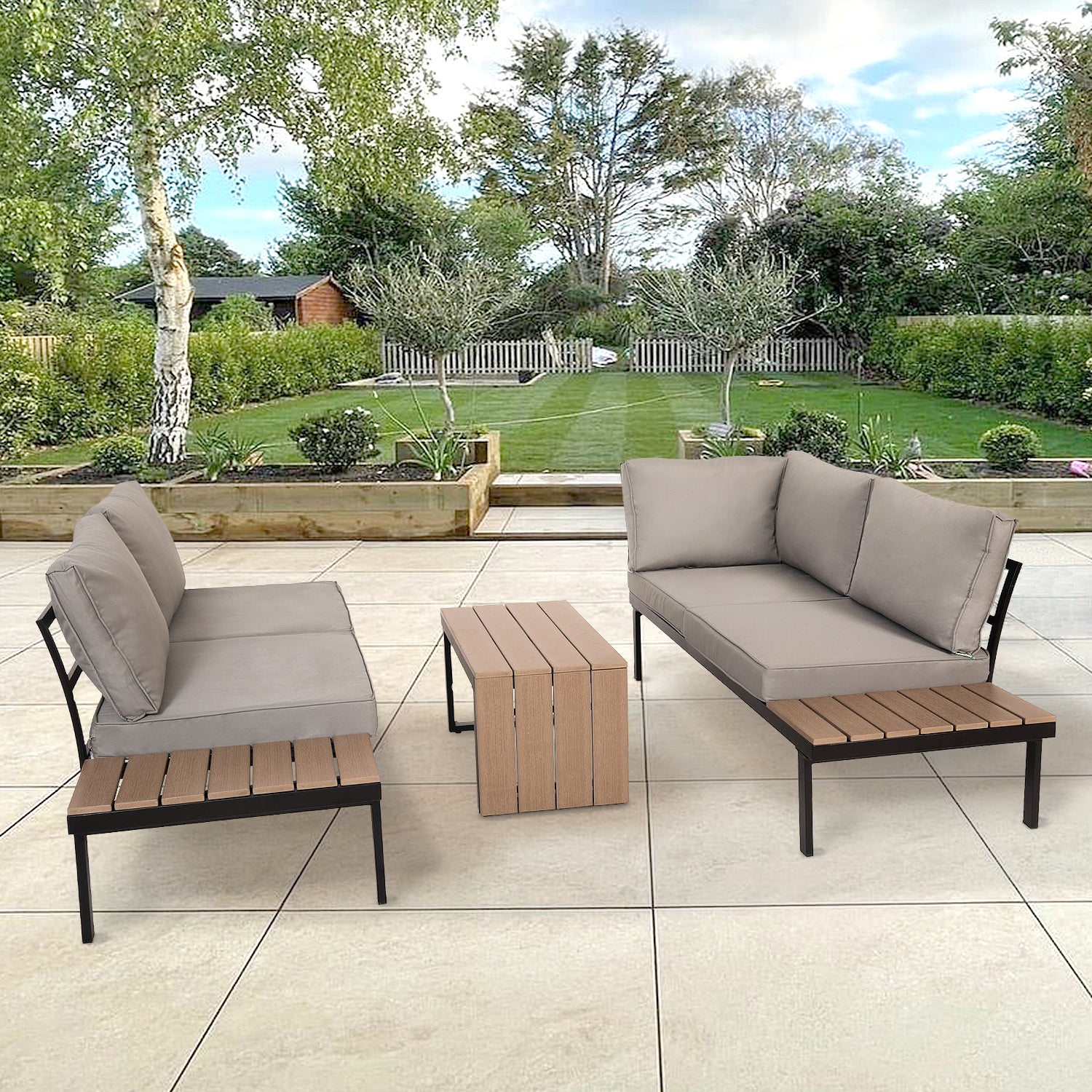 Sienna Interchanging Transformer Grey Garden Furniture Set