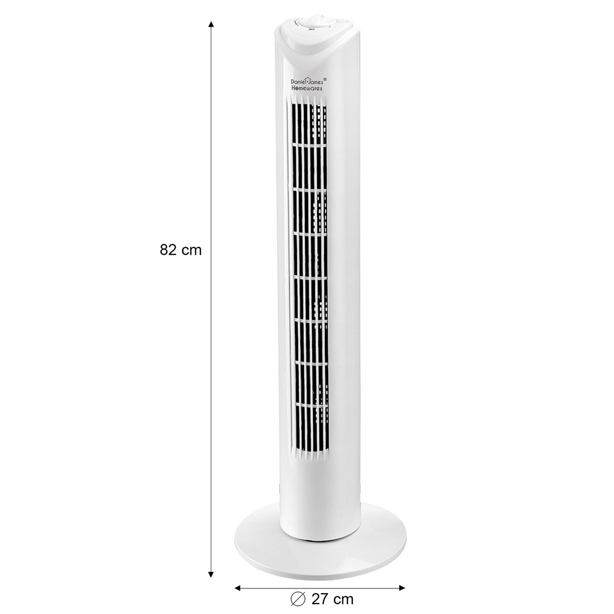 32'' White Oscillating Tower Fan