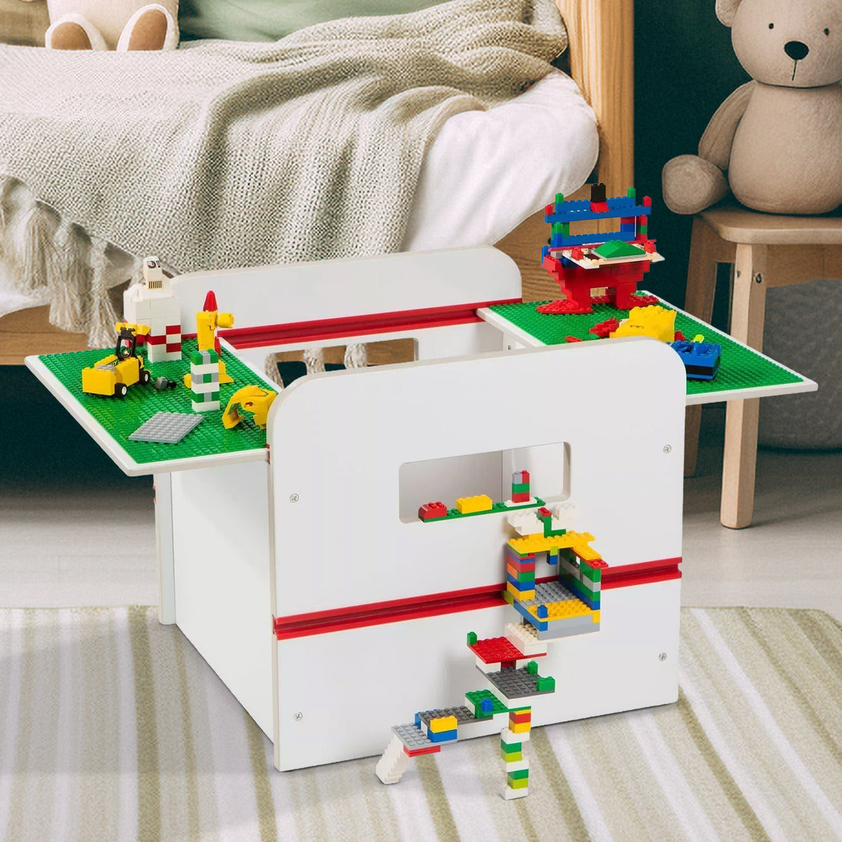 Room 2 Build Toy Box Storage with Building Brick Boards