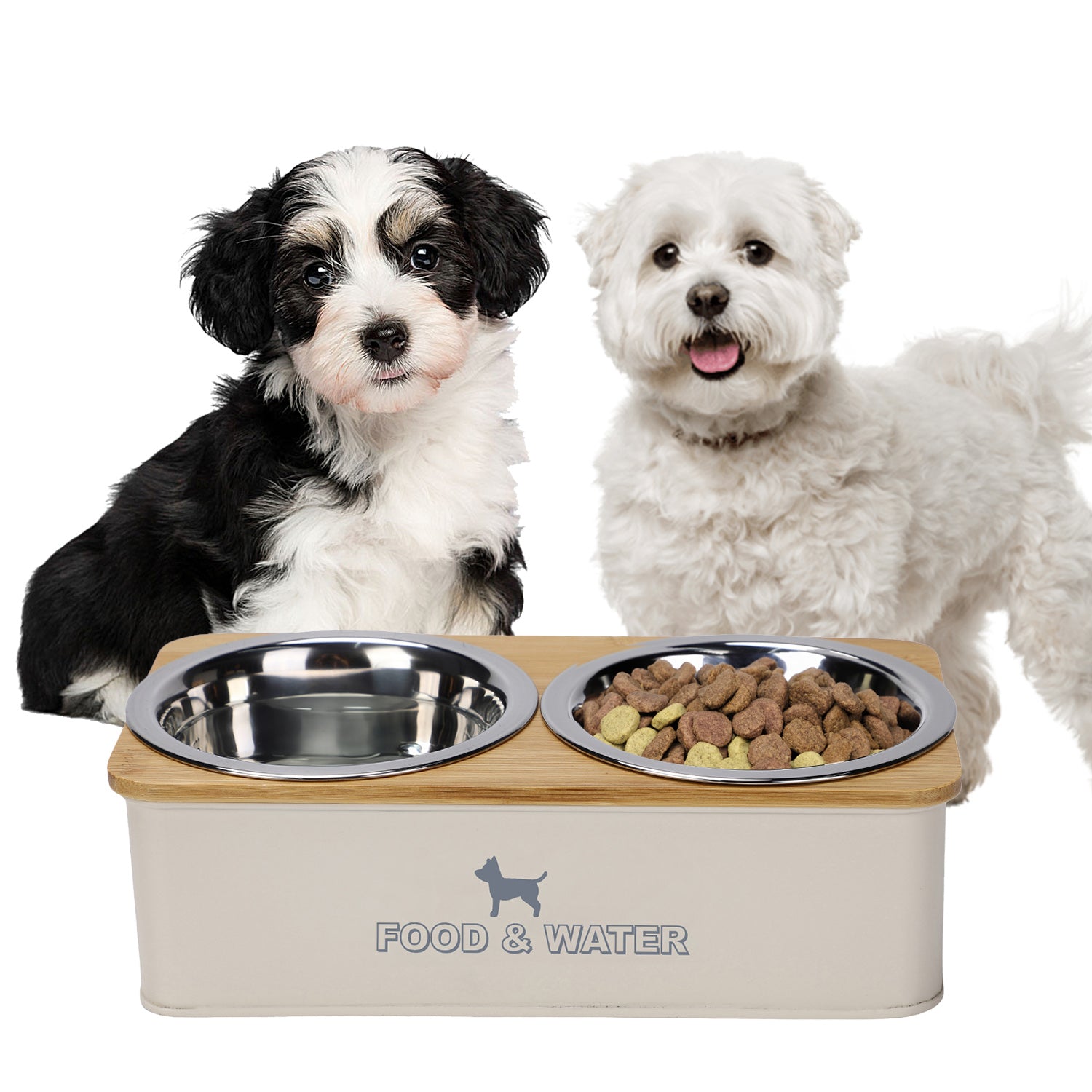 Double Dog Bowl Elevated Diner Set