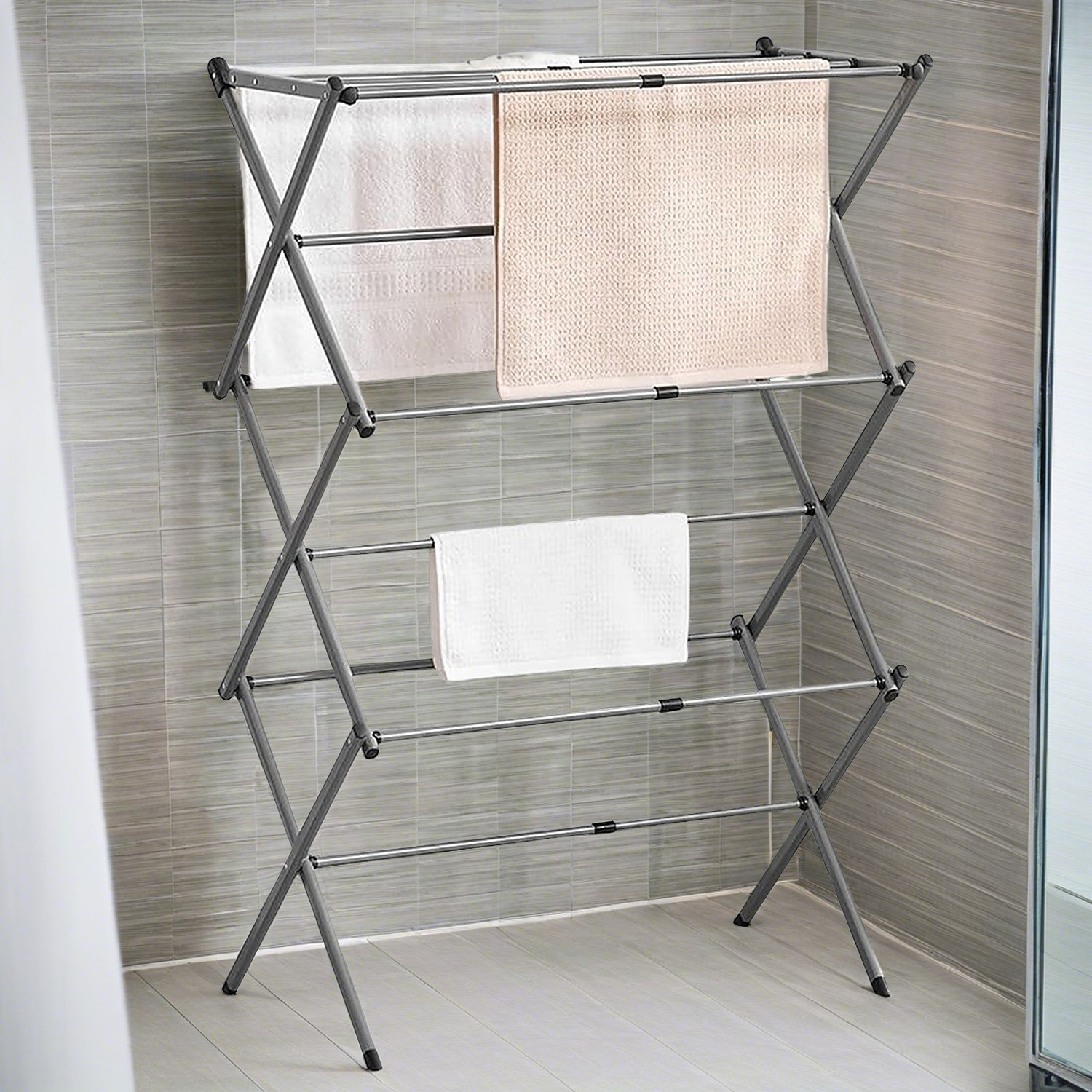 3 Tier Extendable Folding Clothes Airer