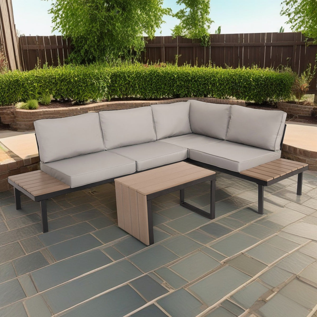 Sienna Interchanging Transformer Grey Garden Furniture Set