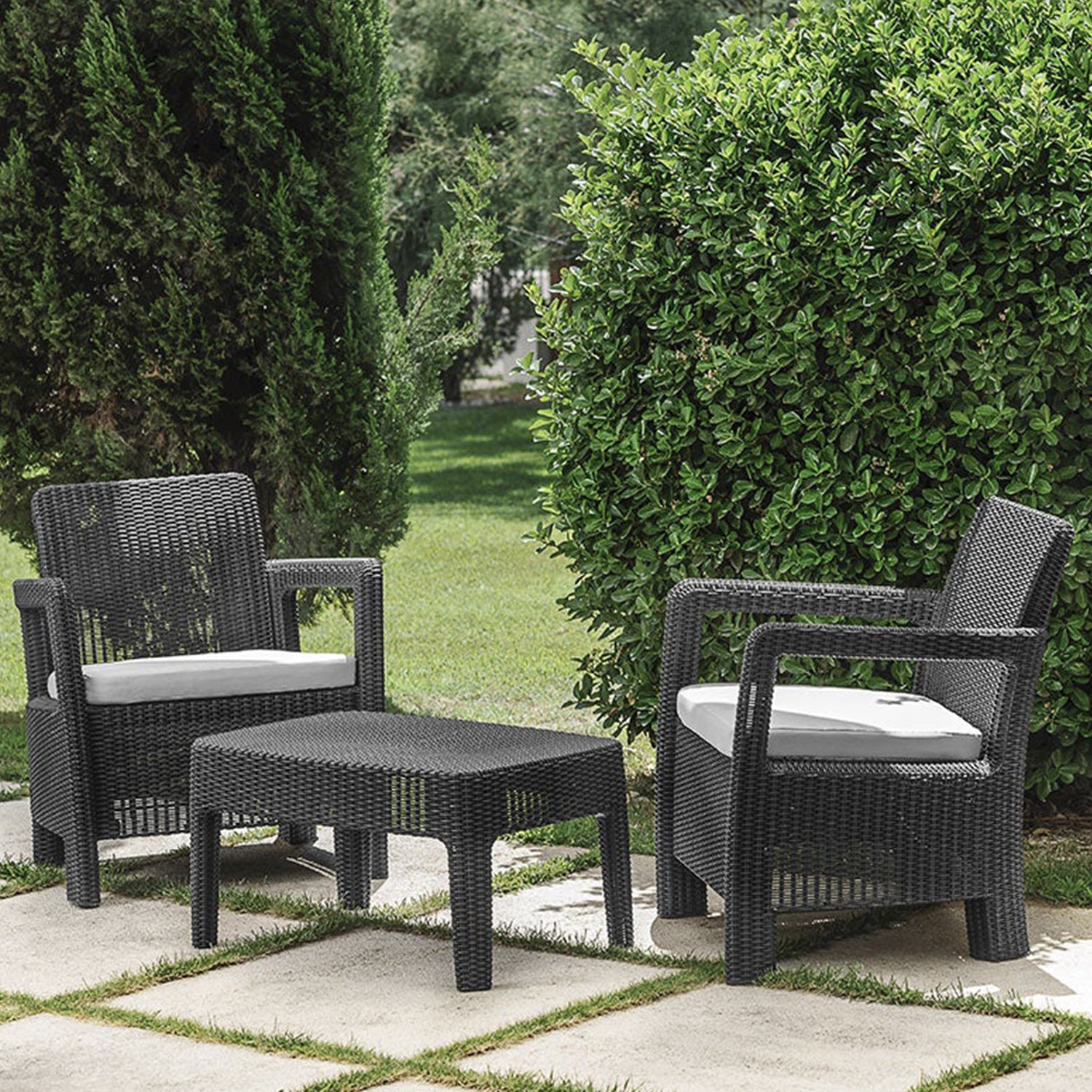 Keter Tarifa 2 Seat Grey Balcony Set