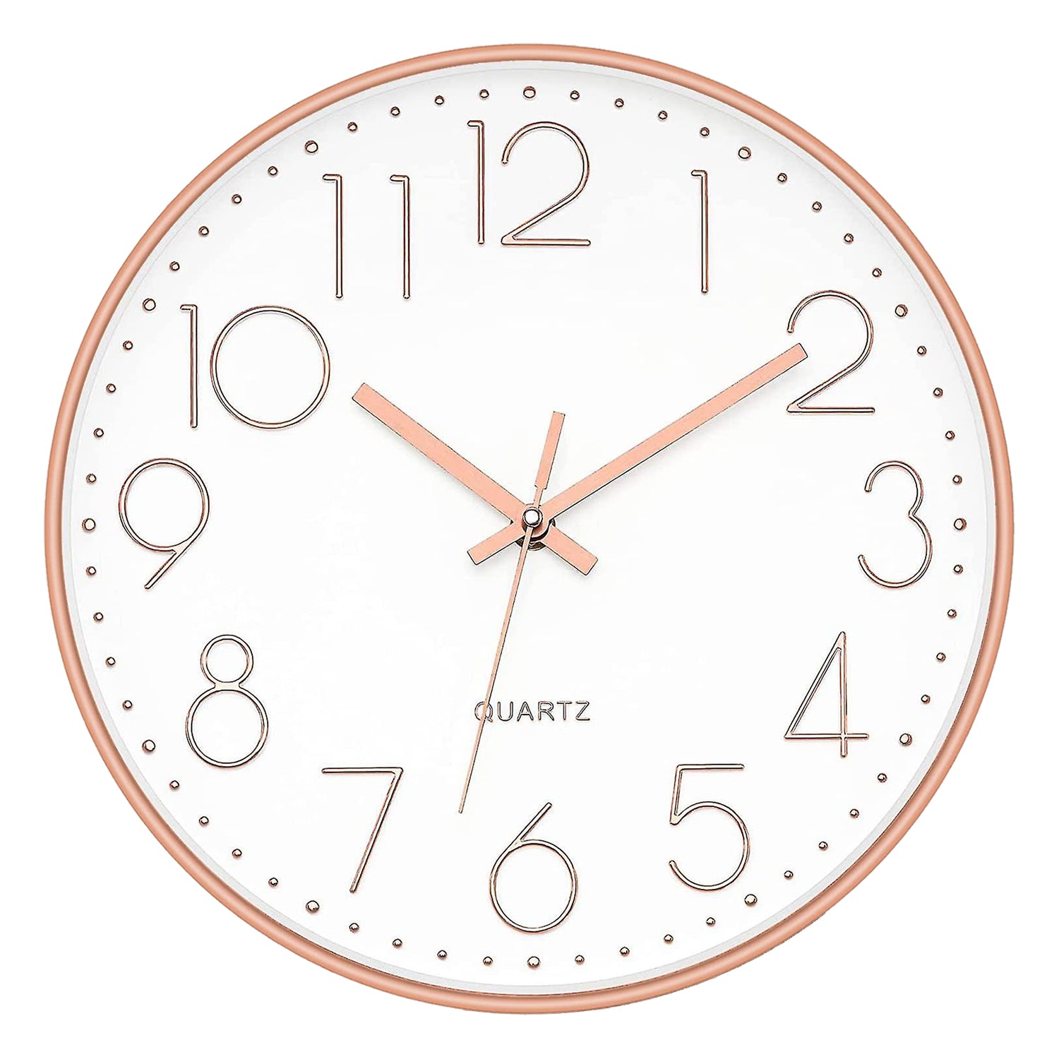 12 inch Wall Clock Silent Quartz Design - Choose Your Colour