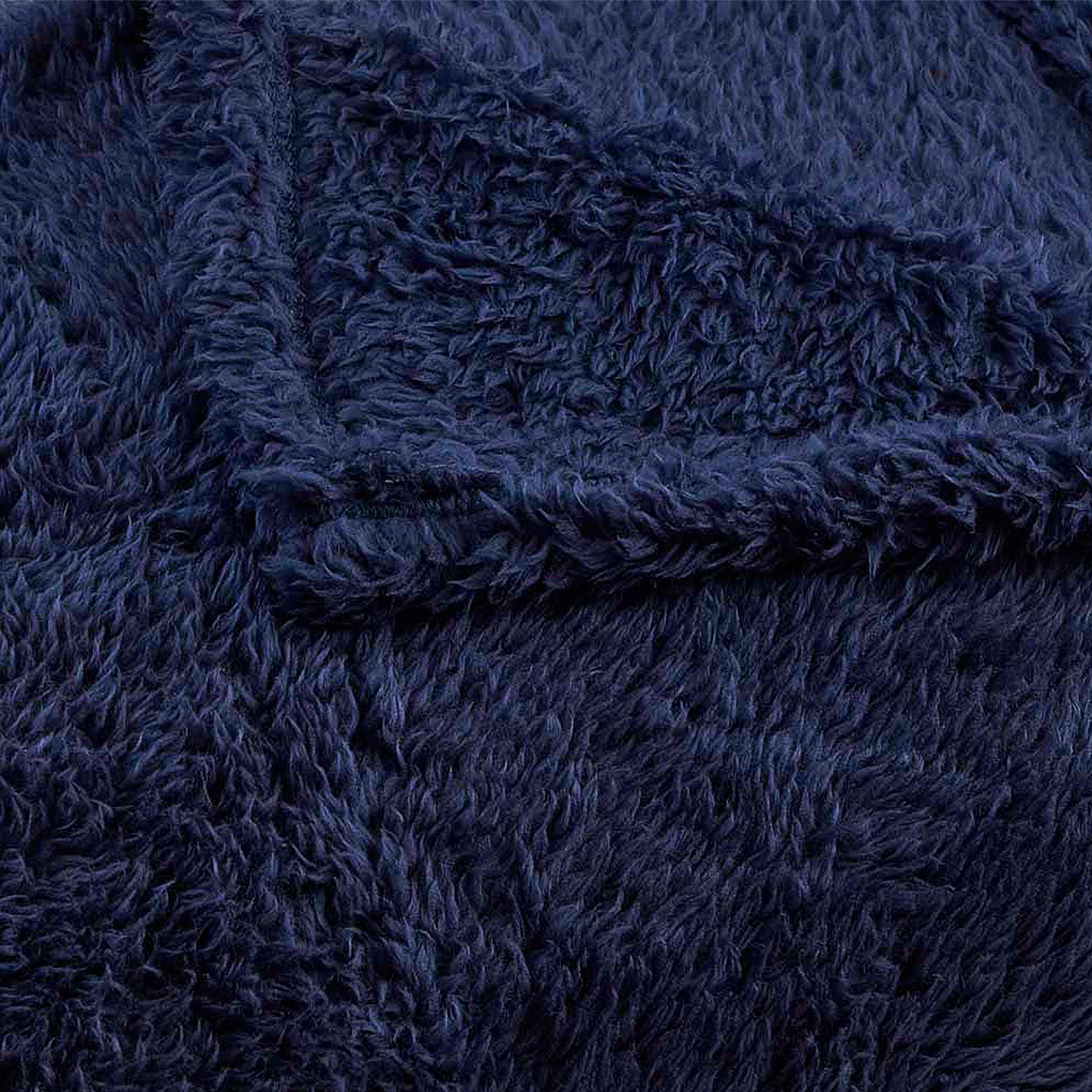 Silentnight Navy Teddy Fleece Throw Blanket