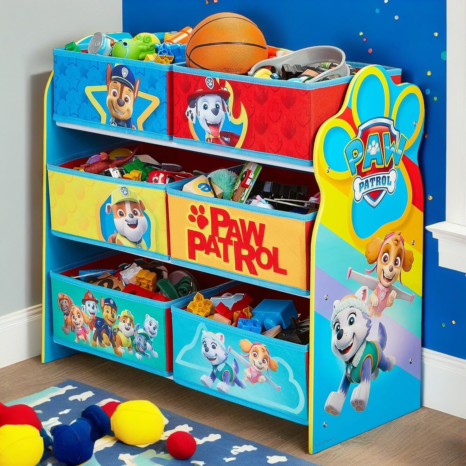 Paw Patrol 6 Drawer Wooden Kids Storage Unit