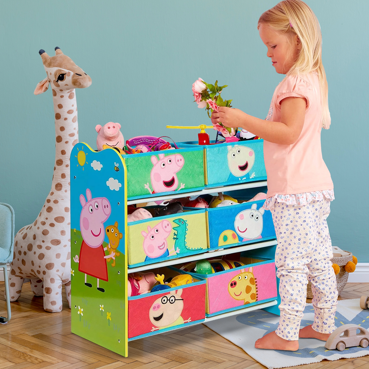 Peppa Pig 6 Drawer Wooden Kids Storage Unit