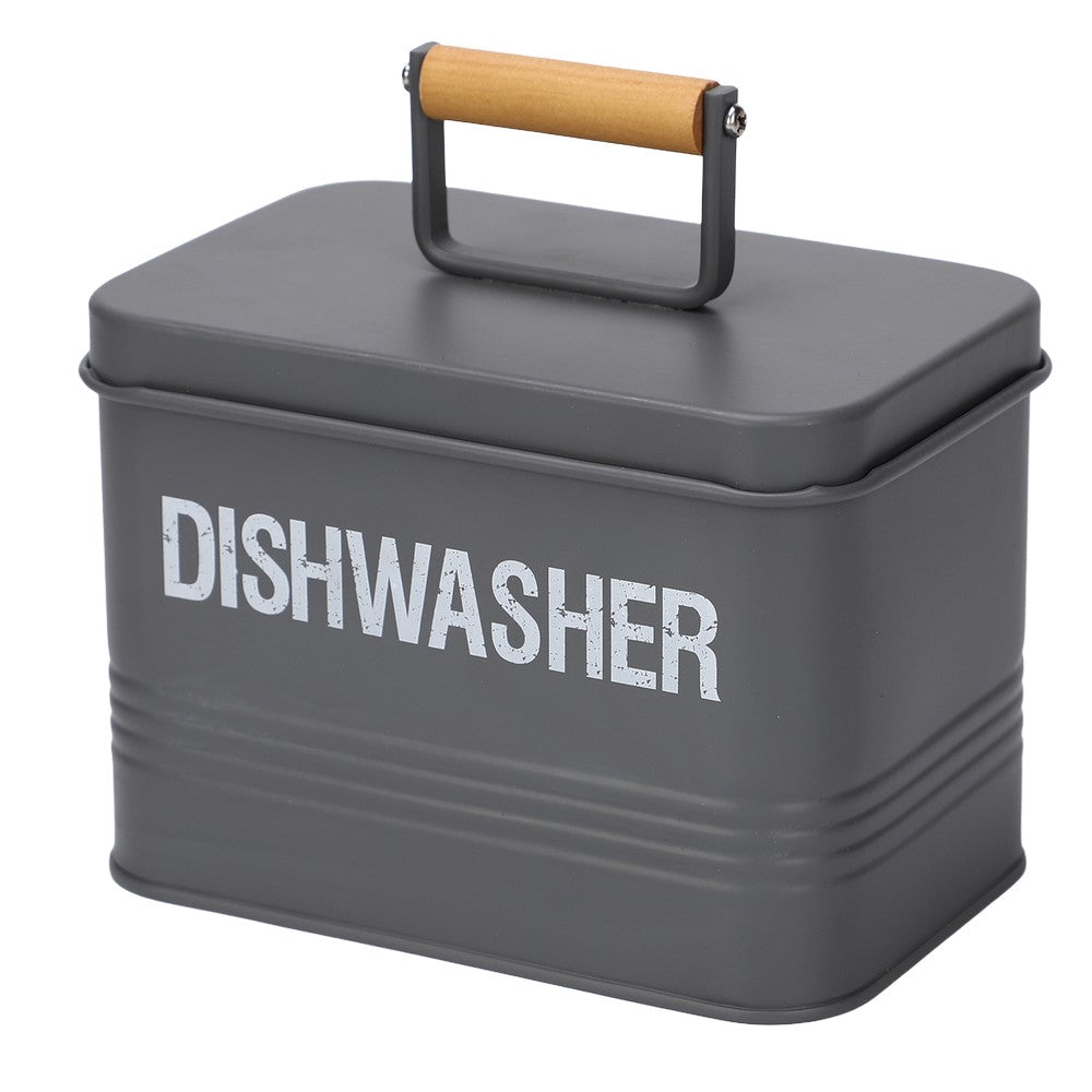 Grey Dishwasher Tablet Storage Tin