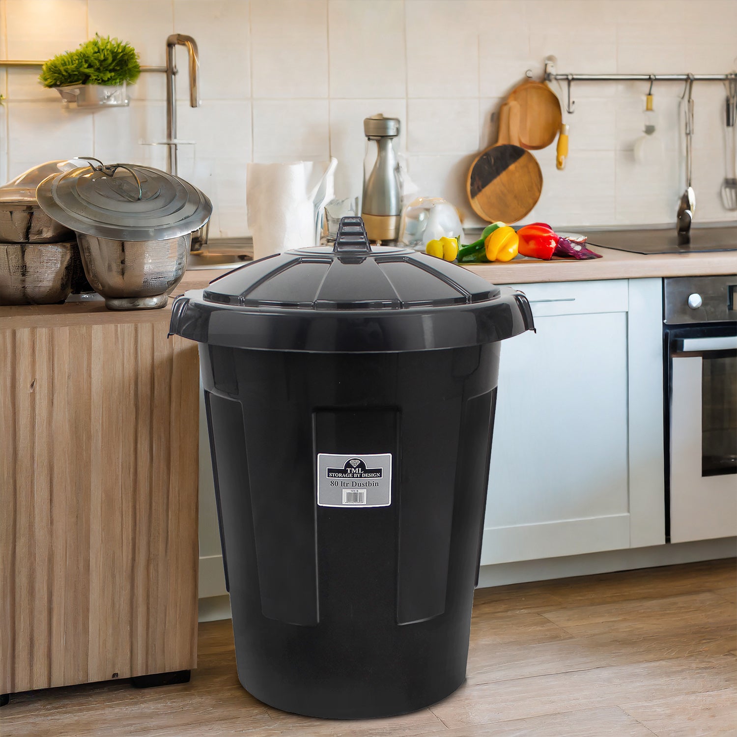 80L Plastic Indoor Outdoor Bin