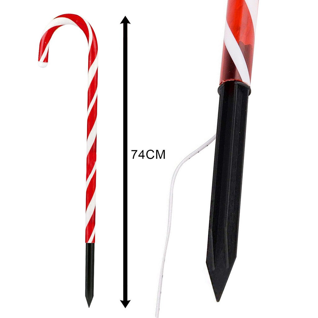 5PC LED Light-Up Candy Cane Ground Lamp Set