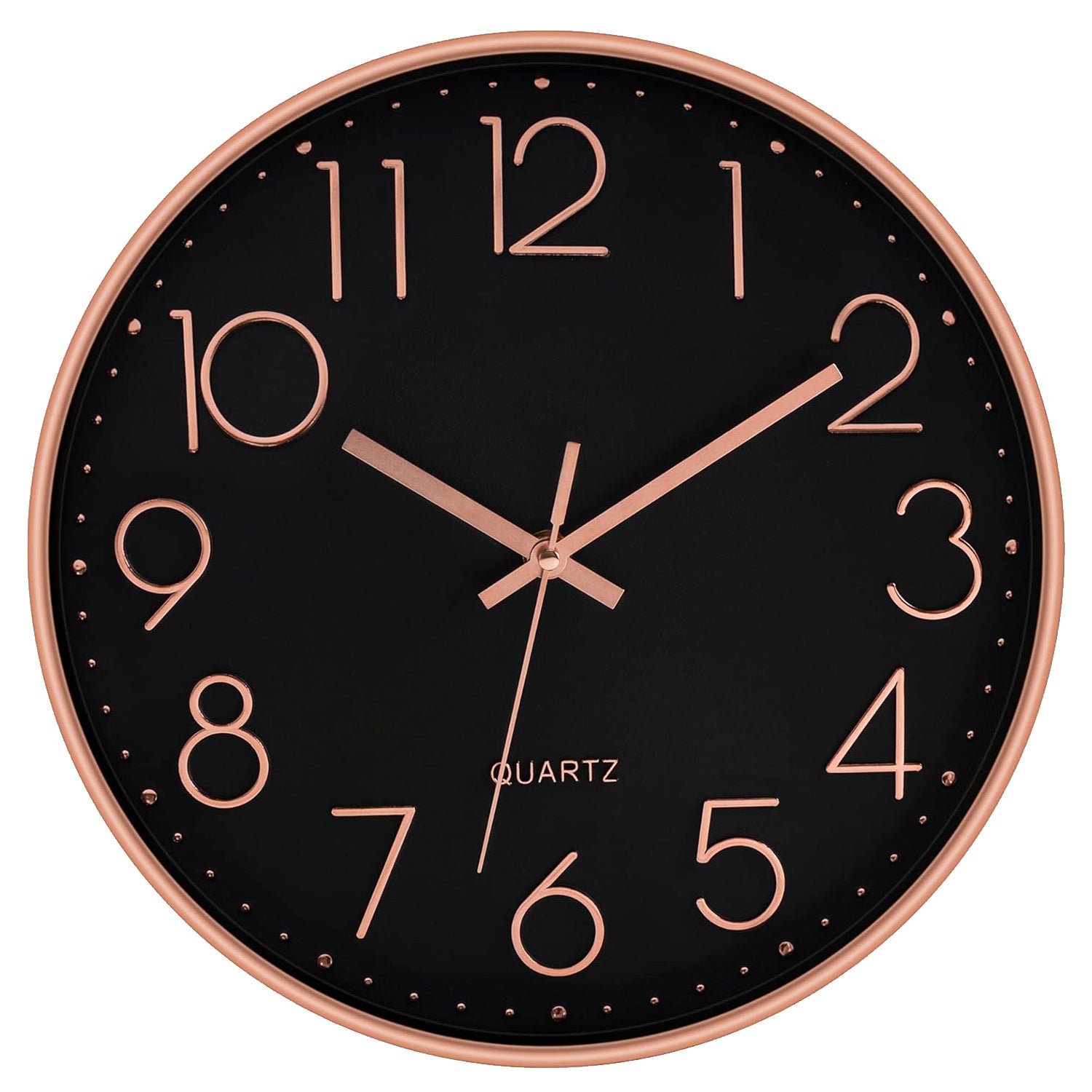 12 inch Wall Clock Silent Quartz Design - Choose Your Colour