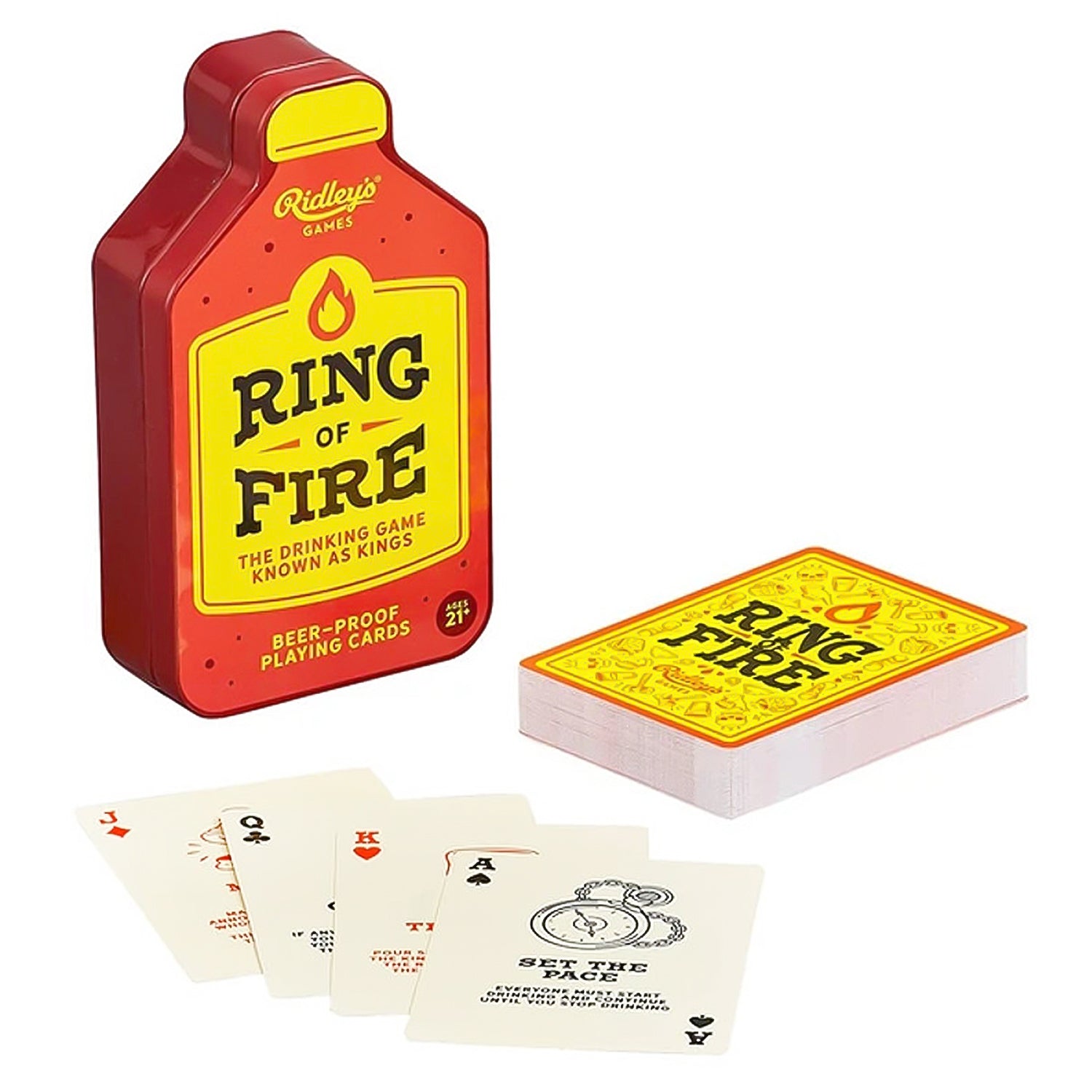 Ridley's Ring of Fire Card Game in Metal Tin