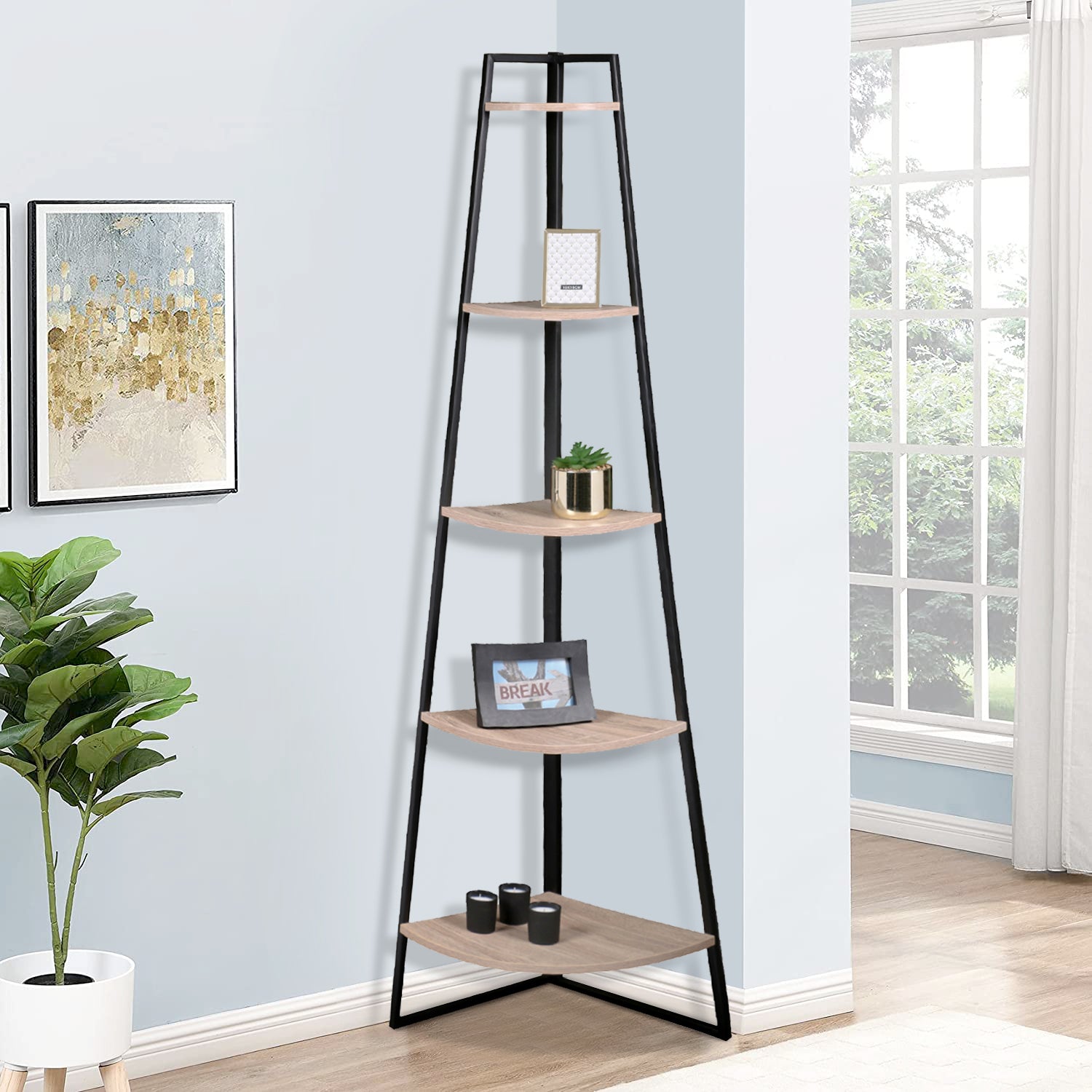 5 Tier Corner Shelf Display Unit