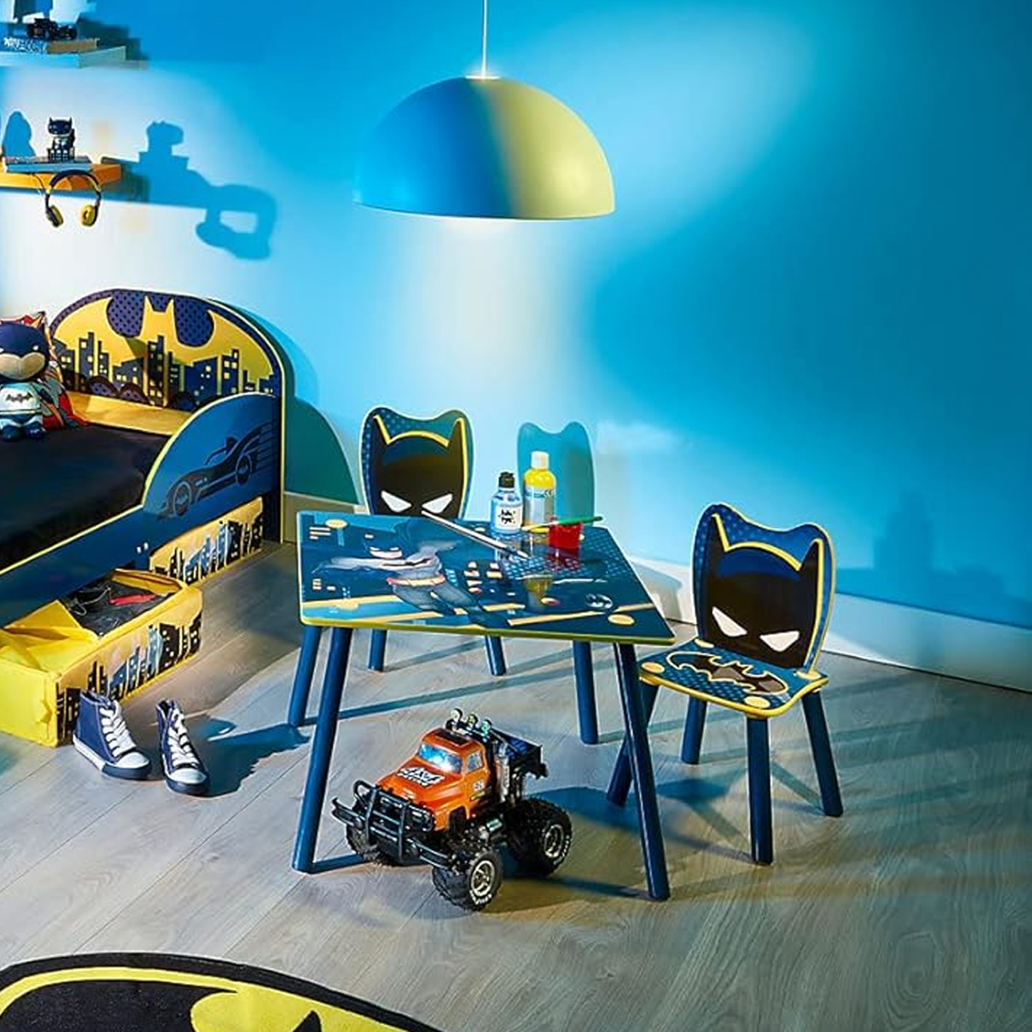 Batman Kids Wooden Table and 2 Chairs Set