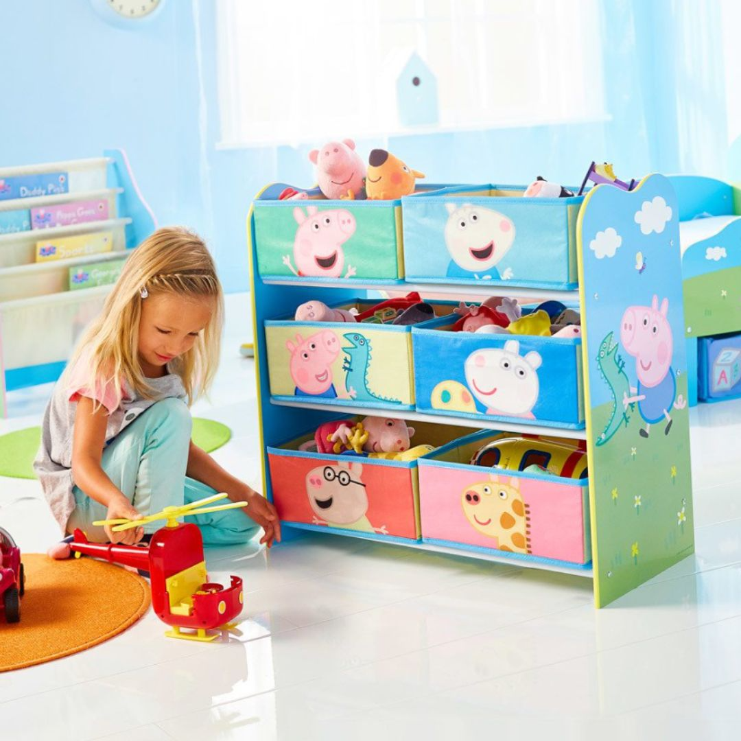 Peppa Pig 6 Drawer Wooden Kids Storage Unit