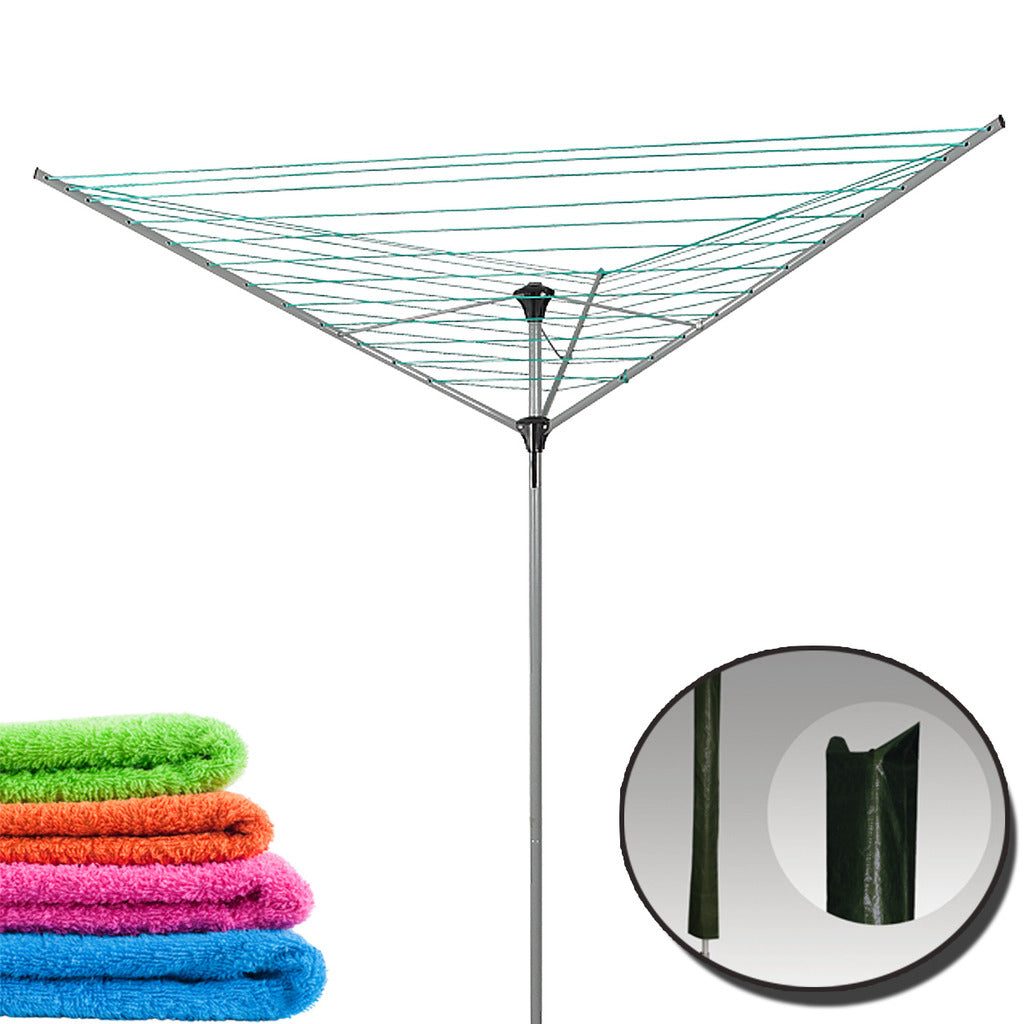 4 Arm 50 Metre Rotary Airer Clothes Dryer