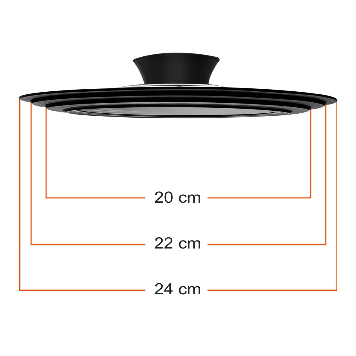 Universal Silicone Tempered Glass Lid for Pots & Pans