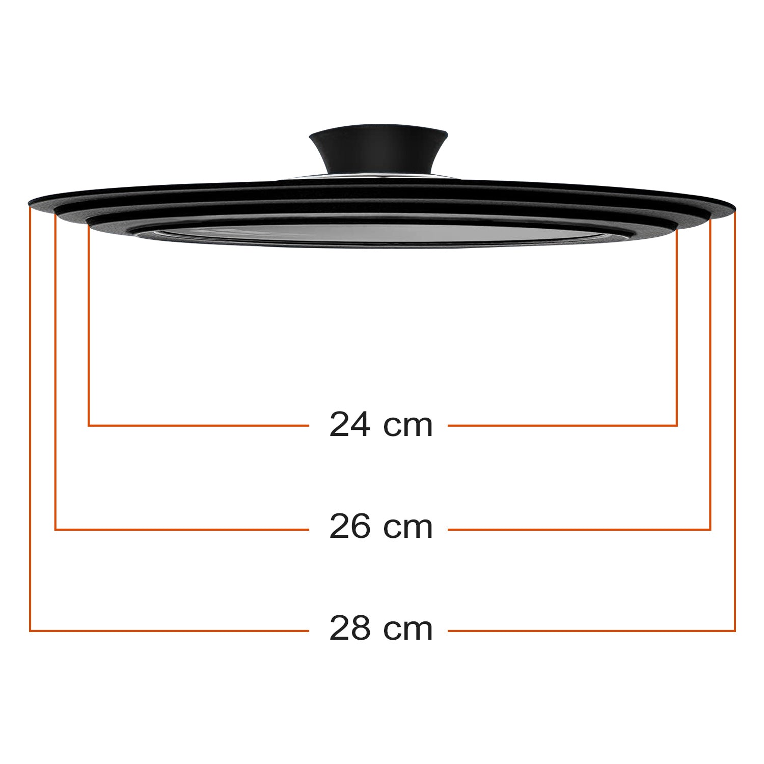 Universal Silicone Tempered Glass Lid for Pots & Pans