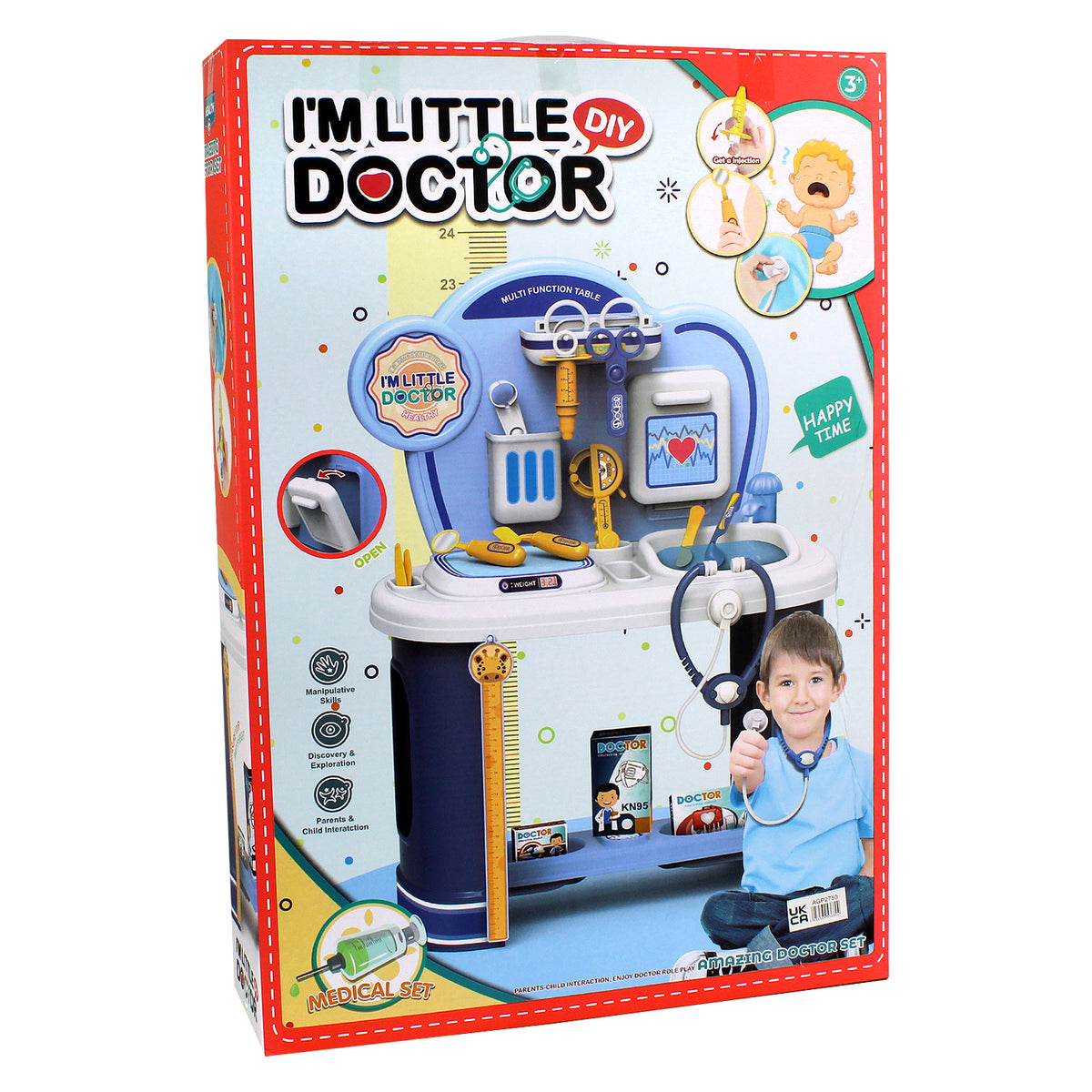 Blue Doctors Playset Pretend Medical Station Toy