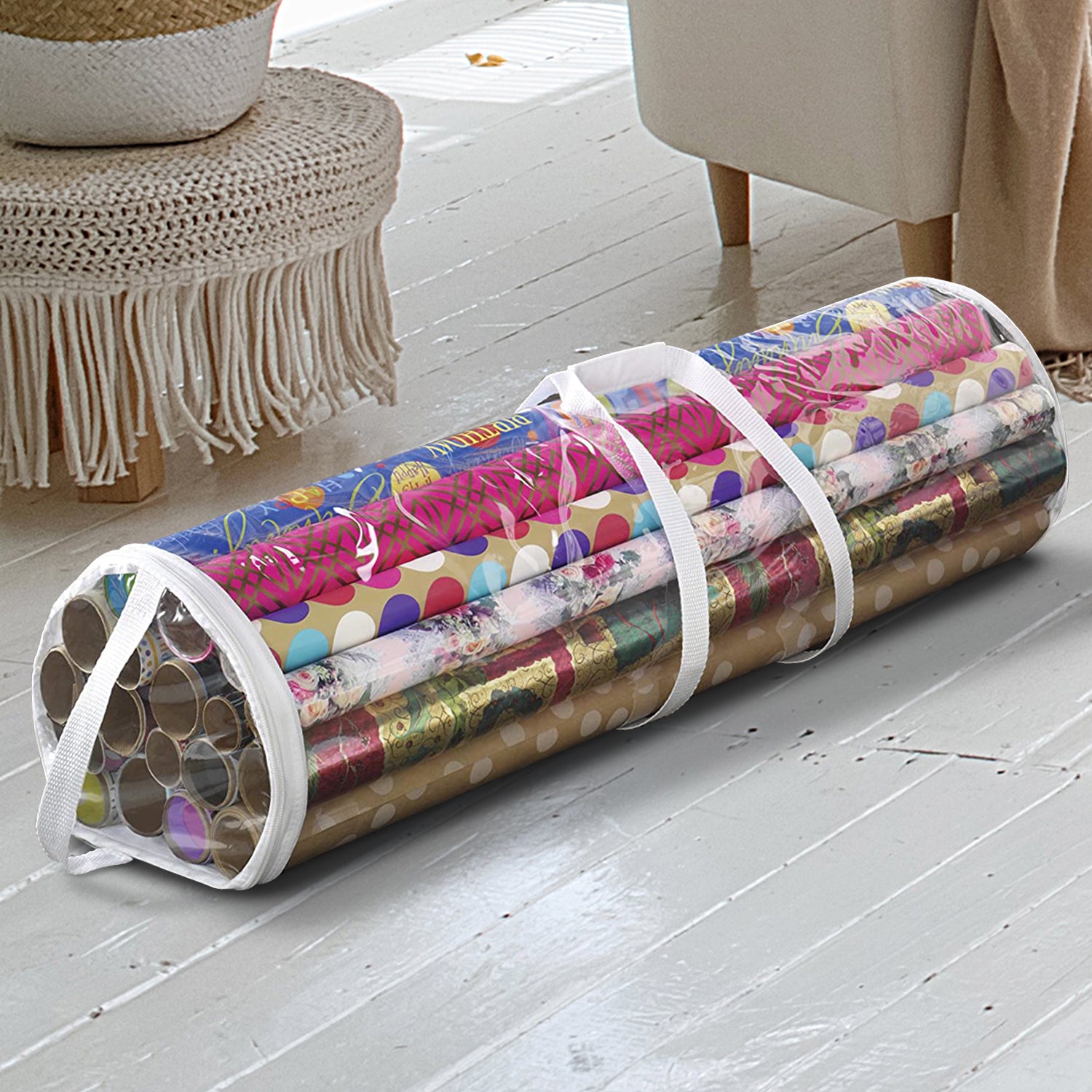 Wrapping Paper Roll Storage Bag