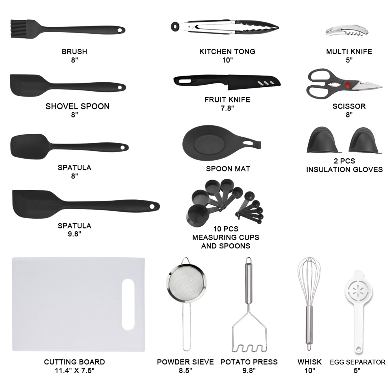 42 Piece Kitchen Utensil Set