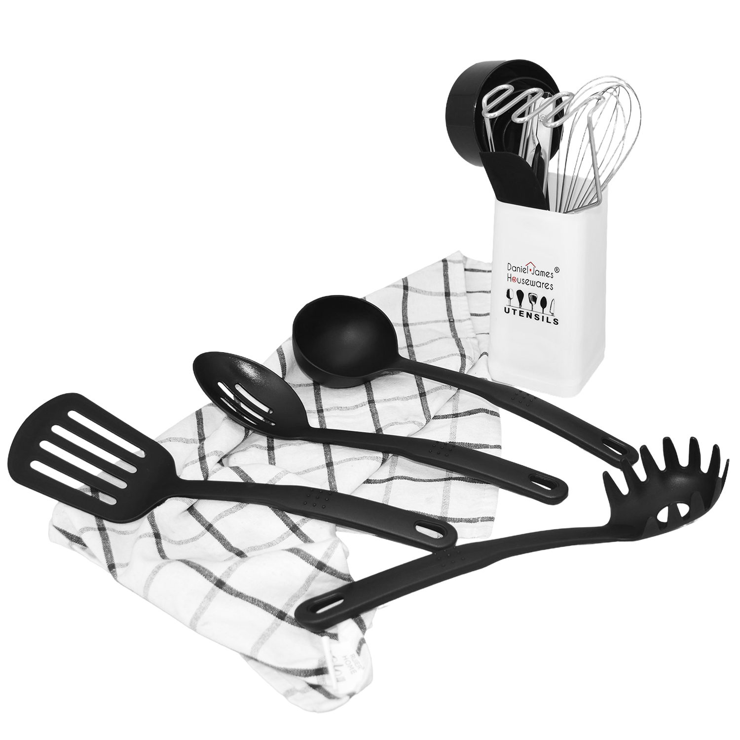 19 Piece Kitchen Utensil Set with Utensil Holder