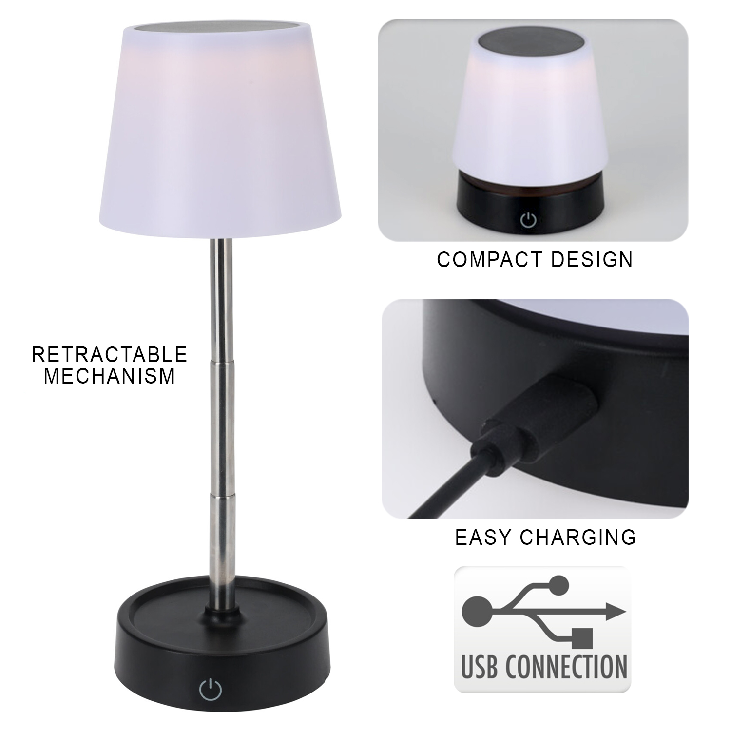 Indoor or Outdoor Retractable & Dimmable Lamp