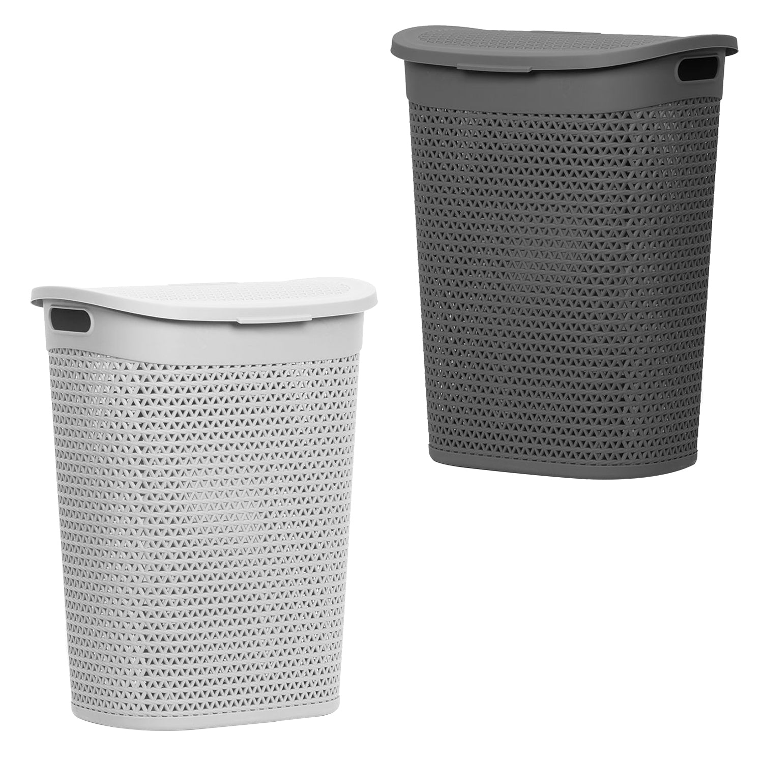 60 Litre Laundry Storage Basket with Lid & Handles