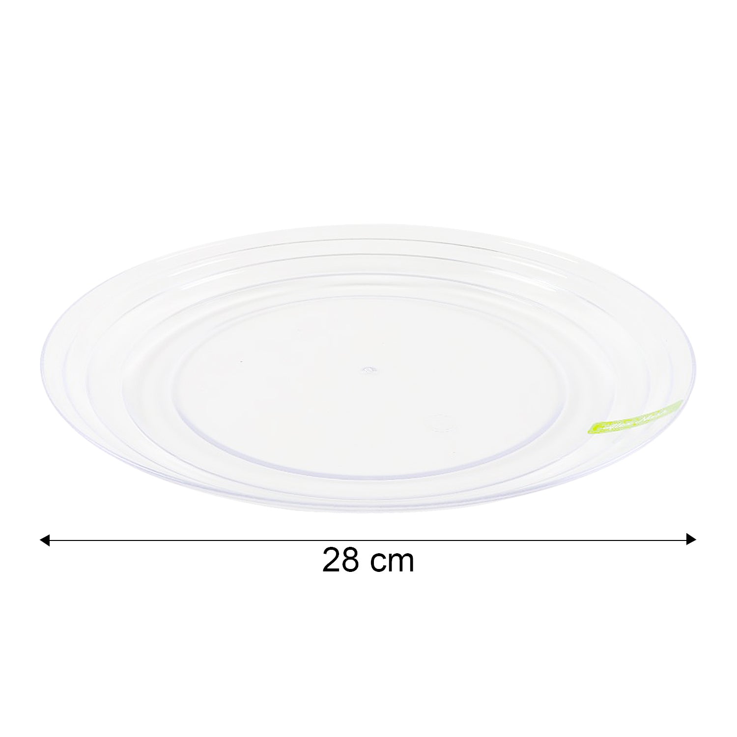 Pack of 4 Clear Swirl Plastic Plates