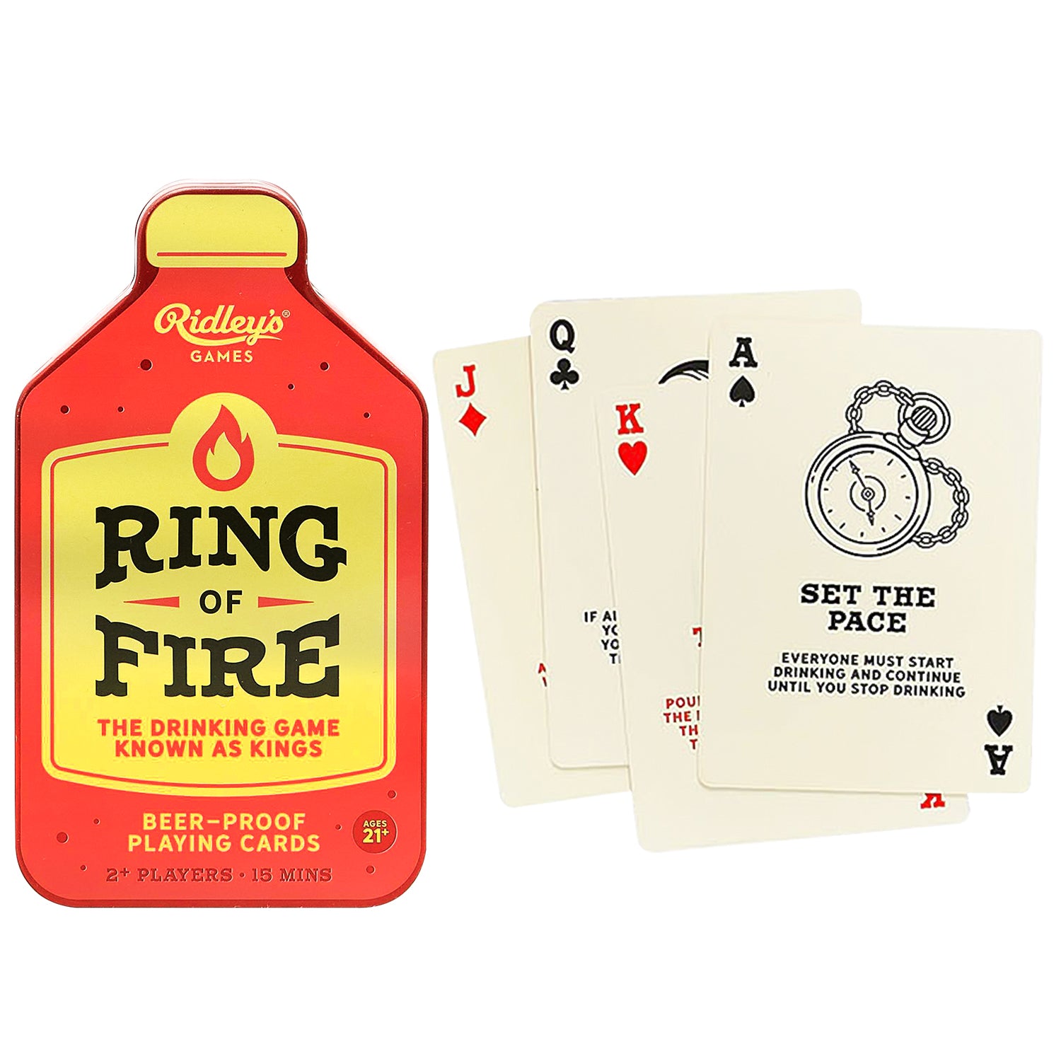 Ridley's Ring of Fire Card Game in Metal Tin