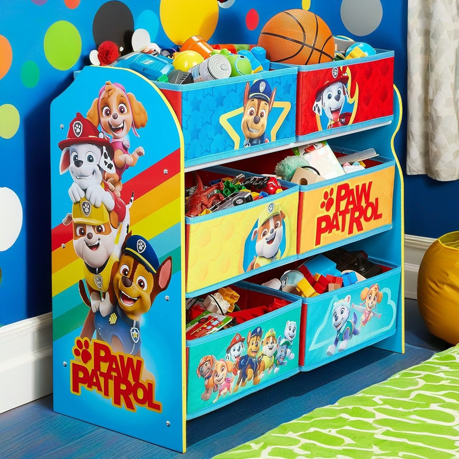 Paw Patrol 6 Drawer Wooden Kids Storage Unit