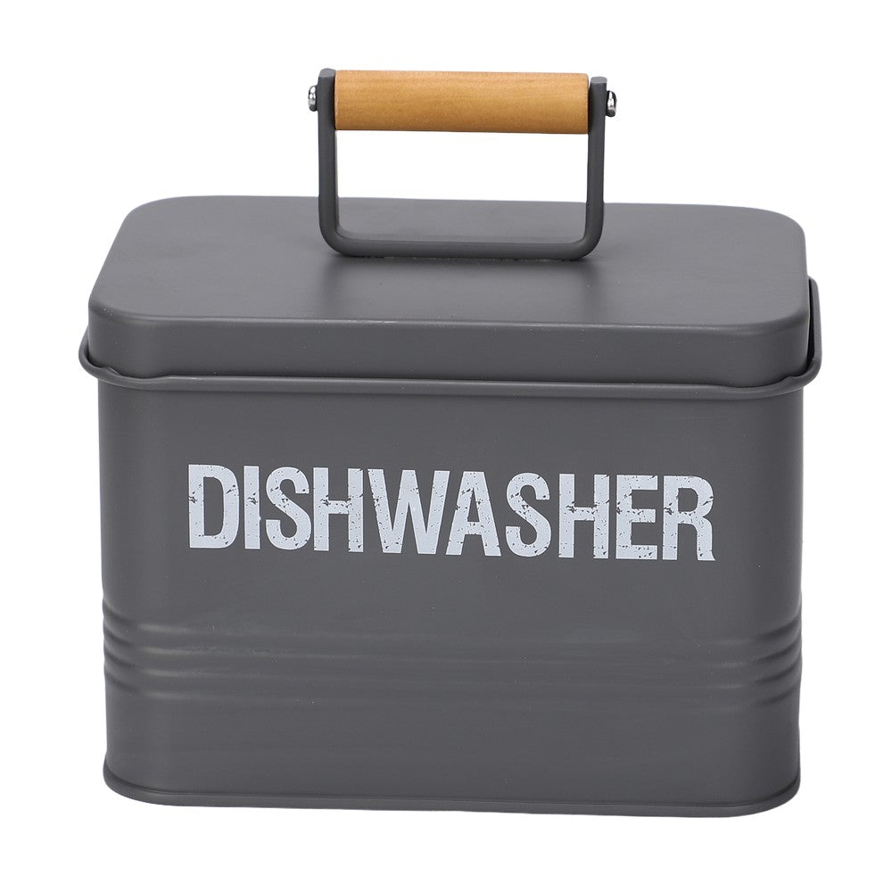 Grey Dishwasher Tablet Storage Tin