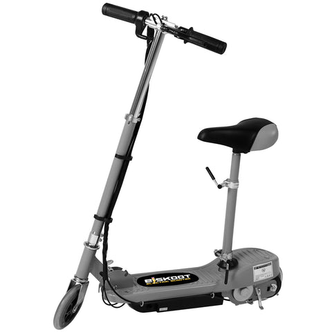 Kids Silver Electric Scooter With Seat