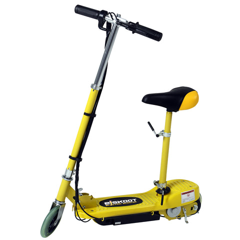 Kids Yellow Electric Scooter With Seat