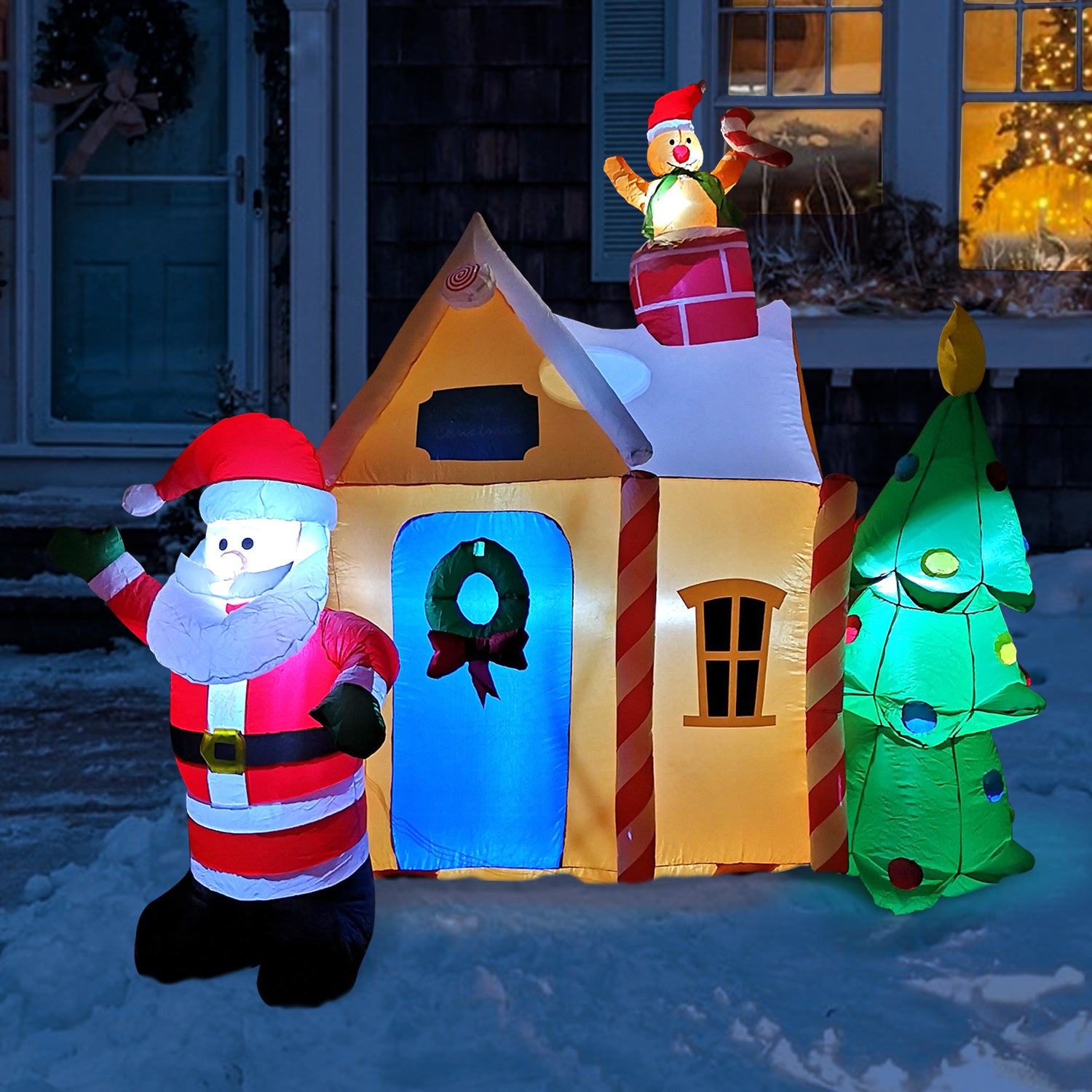 185 X 195cm Led Inflatable Santa Grotto